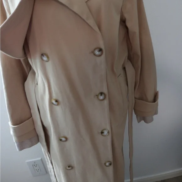 BELLE AND BLOOM Empirical Trench Coat - Beige SIZE Small - Picture 12 of 13
